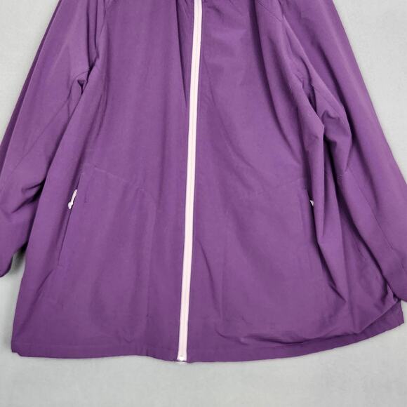 Duluth Trading Co Jacket Womens XL Purple Softshell Hooded Faux Fur Lined Zip - Picture 6 of 14